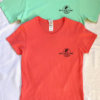 Women's T-Shirts - Seafoam Green and Coral